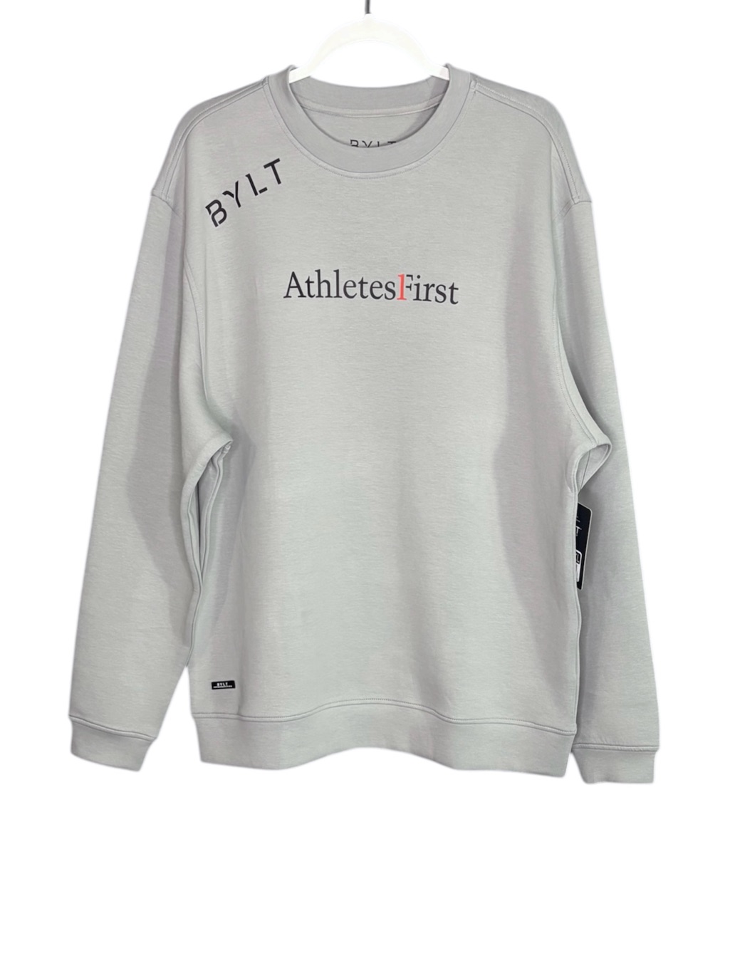 Bylt Basics Premium Men's Roamknit Crewneck Sweatshirt Athletes First Storm Nwt